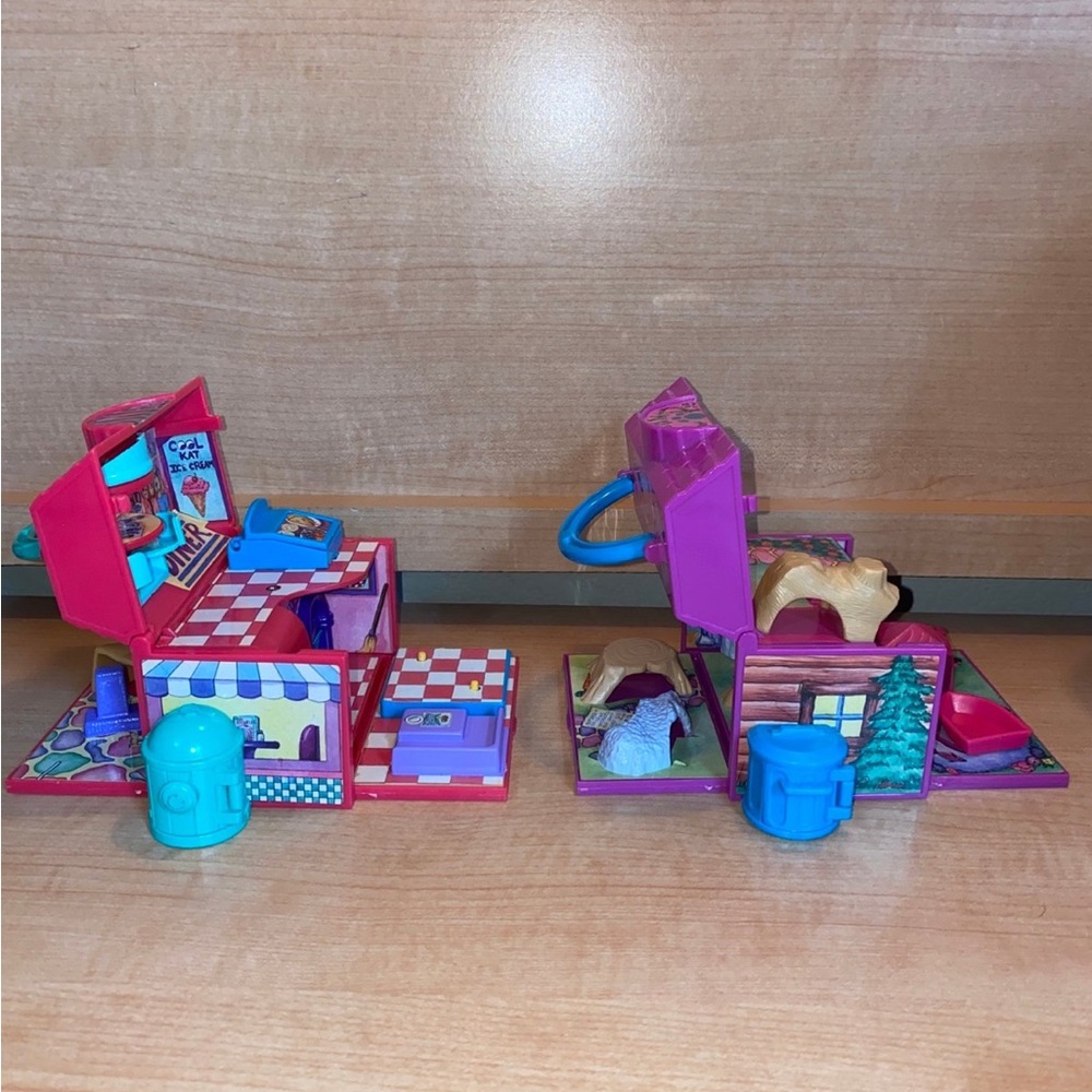 Vintage EUC Galoob Pound Puppies Playset Bundle Diner and Camp playsets - Picture 11 of 12